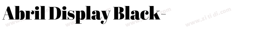 Abril Display Black字体转换